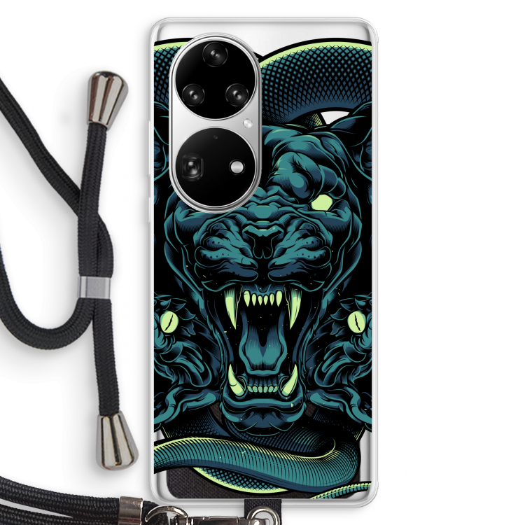Cougar and Vipers: Huawei P50 Pro Transparant Hoesje met koord