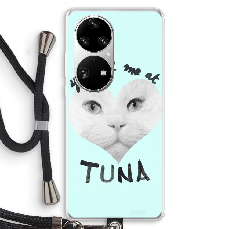 You had me at tuna: Huawei P50 Pro Transparant Hoesje met koord