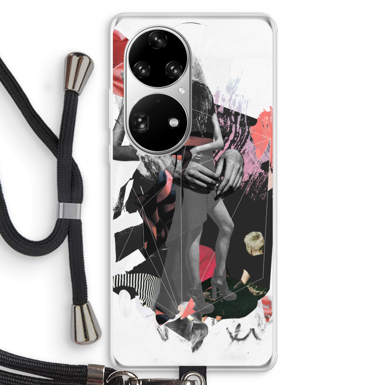 Dissimulation du réel: Huawei P50 Pro Transparant Hoesje met koord