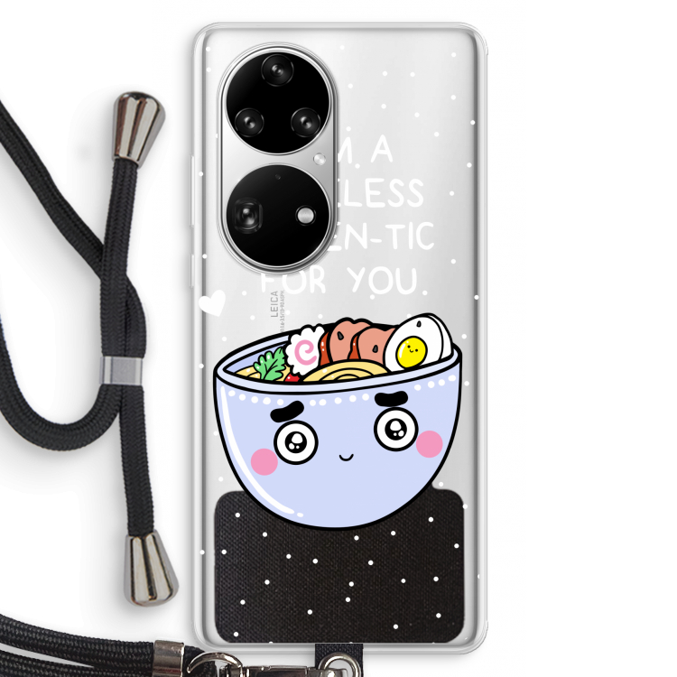 I'm A Hopeless Ramen-Tic For You: Huawei P50 Pro Transparant Hoesje met koord