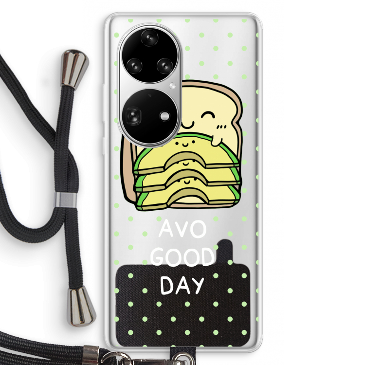 Avo Good Day: Huawei P50 Pro Transparant Hoesje met koord
