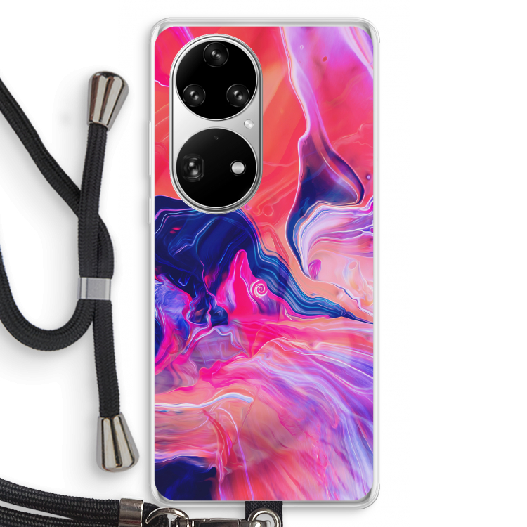 Earth And Ocean: Huawei P50 Pro Transparant Hoesje met koord
