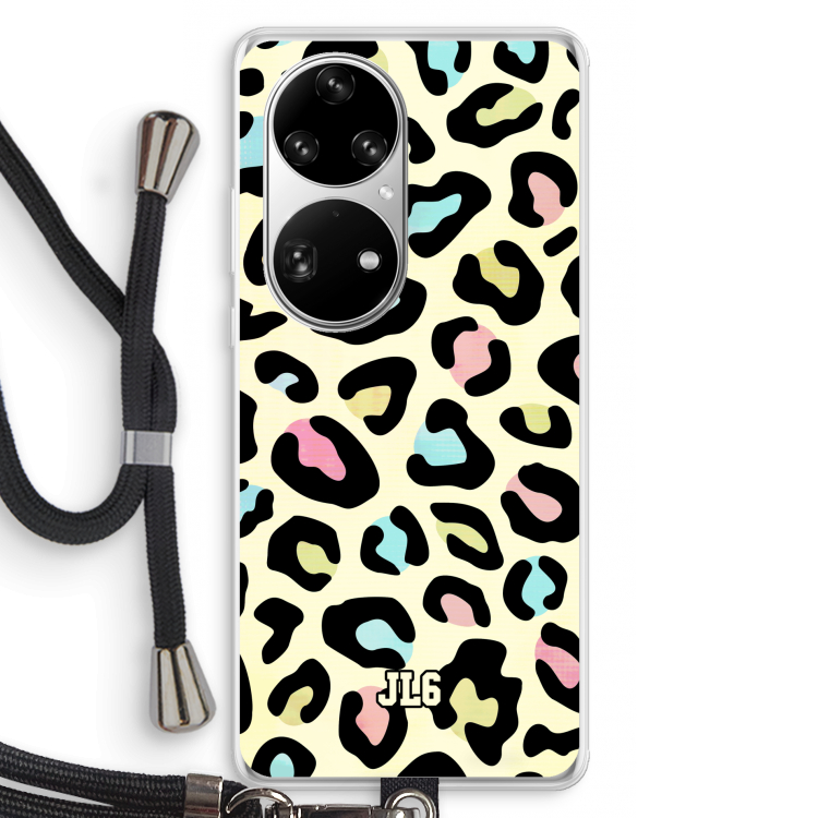 Leopard pattern: Huawei P50 Pro Transparant Hoesje met koord