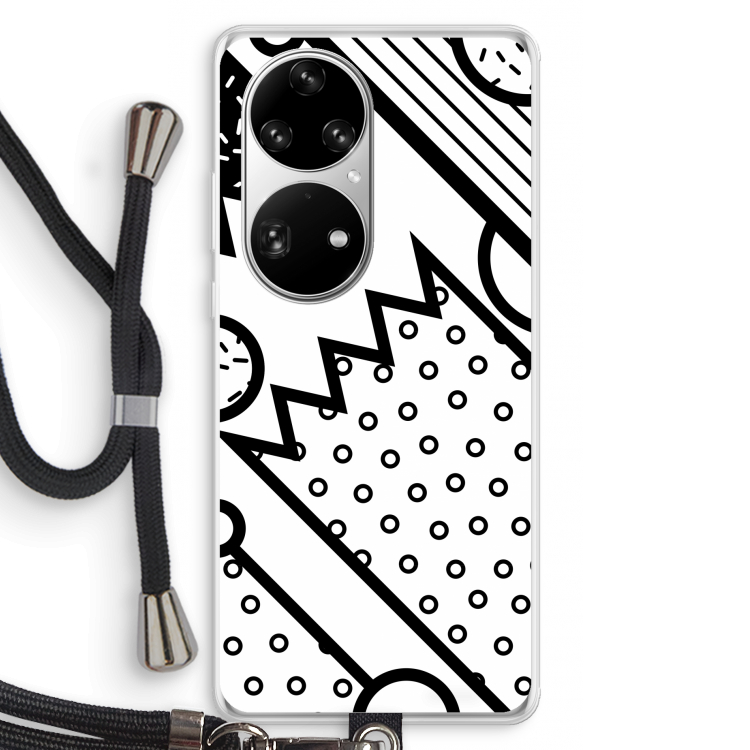 Pop Art #4: Huawei P50 Pro Transparant Hoesje met koord