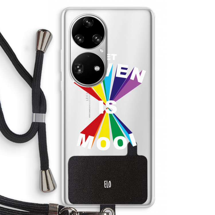 Het Leven Is Mooi: Huawei P50 Pro Transparant Hoesje met koord