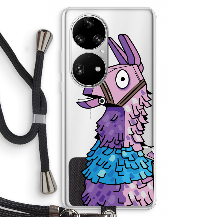 Lama: Huawei P50 Pro Transparant Hoesje met koord