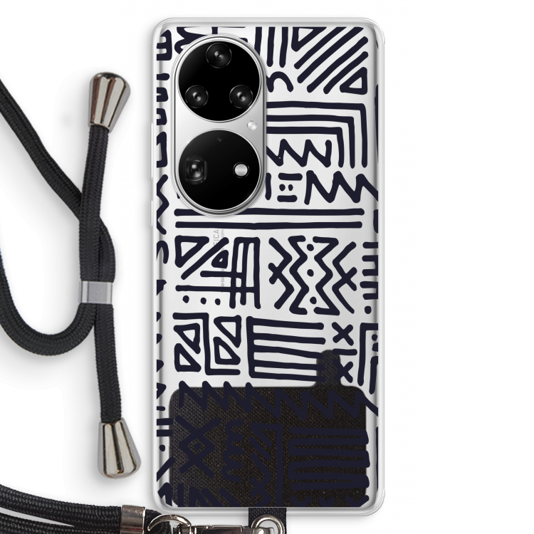 Marrakech print: Huawei P50 Pro Transparant Hoesje met koord