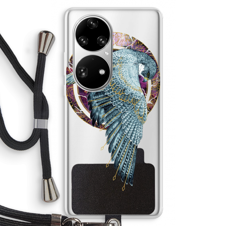 Golden Falcon: Huawei P50 Pro Transparant Hoesje met koord