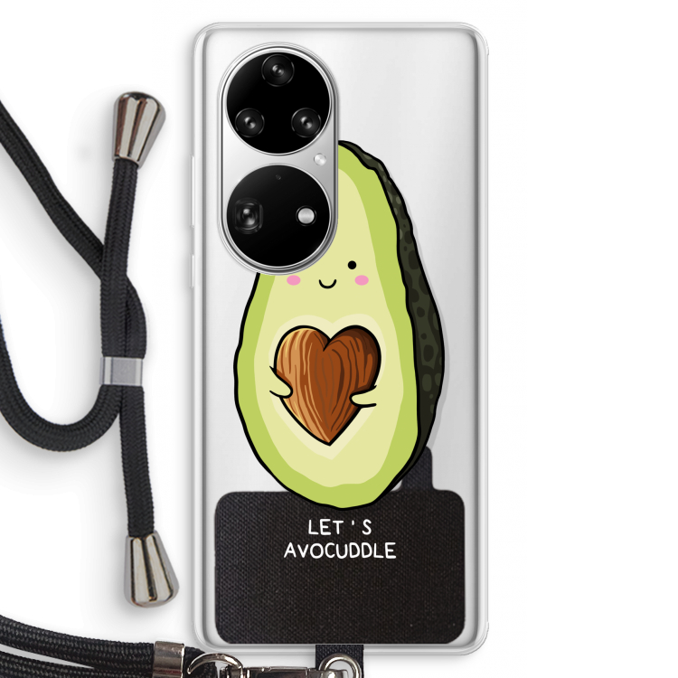 Avocuddle: Huawei P50 Pro Transparant Hoesje met koord