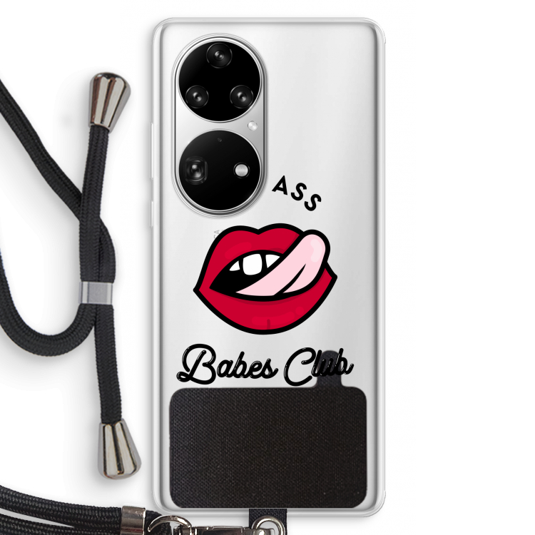 Badass Babes Club: Huawei P50 Pro Transparant Hoesje met koord