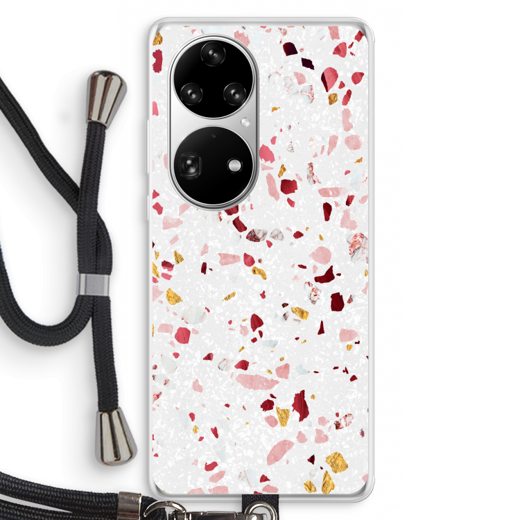 Terrazzo N°9: Huawei P50 Pro Transparant Hoesje met koord