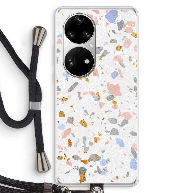 Terrazzo N°8: Huawei P50 Pro Transparant Hoesje met koord