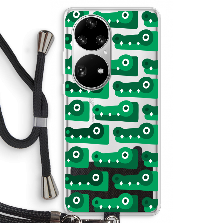 Crocs: Huawei P50 Pro Transparant Hoesje met koord