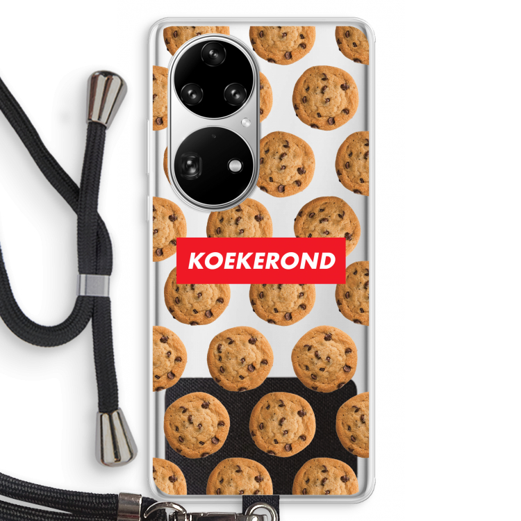 Koekerond: Huawei P50 Pro Transparant Hoesje met koord
