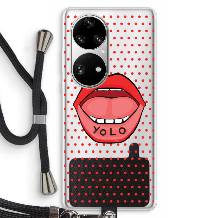 Yolo Denise: Huawei P50 Pro Transparant Hoesje met koord