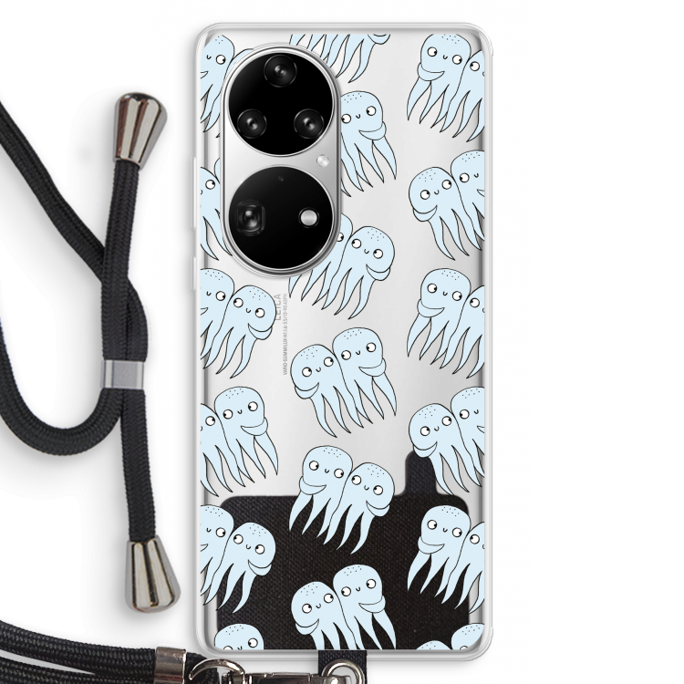 Octopussen: Huawei P50 Pro Transparant Hoesje met koord