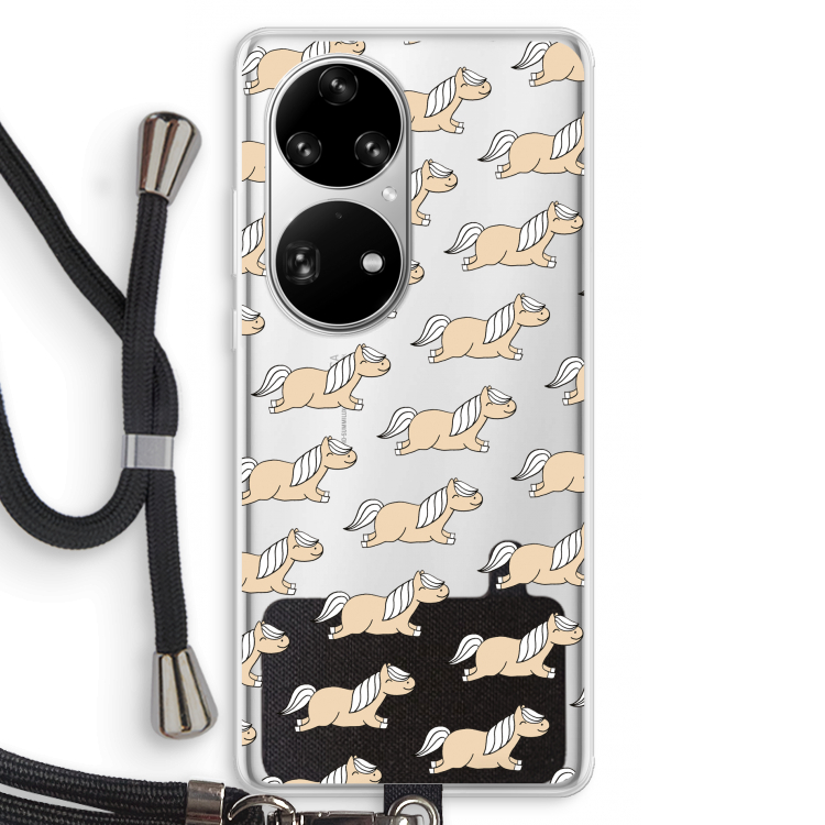 Ponys: Huawei P50 Pro Transparant Hoesje met koord
