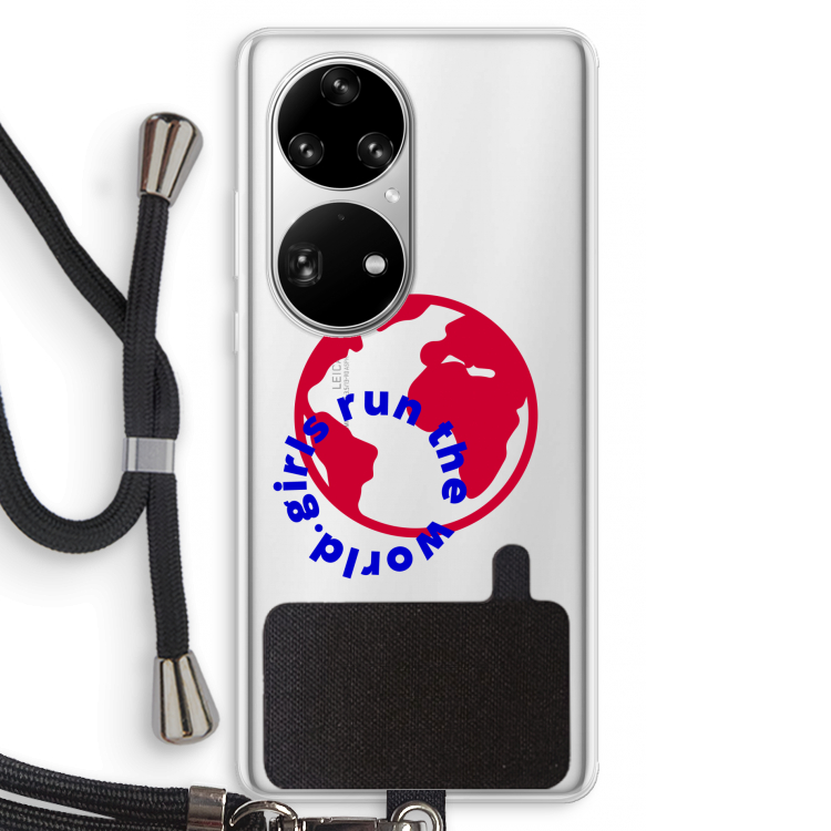Run The World: Huawei P50 Pro Transparant Hoesje met koord