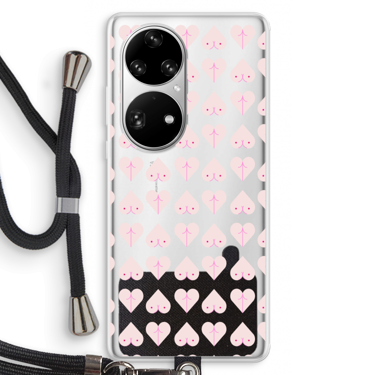 Ass 'n Titties: Huawei P50 Pro Transparant Hoesje met koord