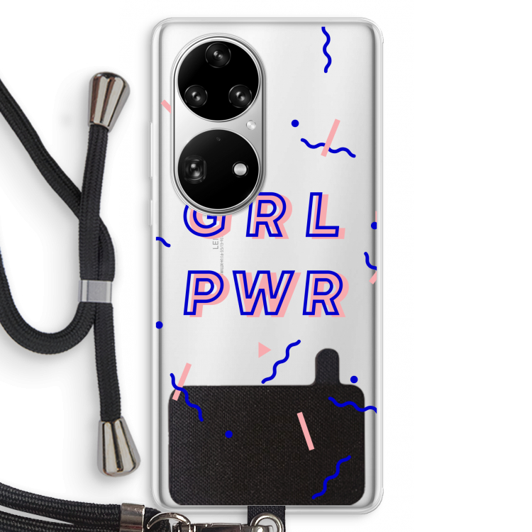GRL PWR: Huawei P50 Pro Transparant Hoesje met koord