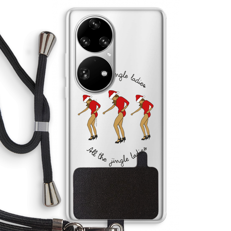 Jingle Ladies: Huawei P50 Pro Transparant Hoesje met koord
