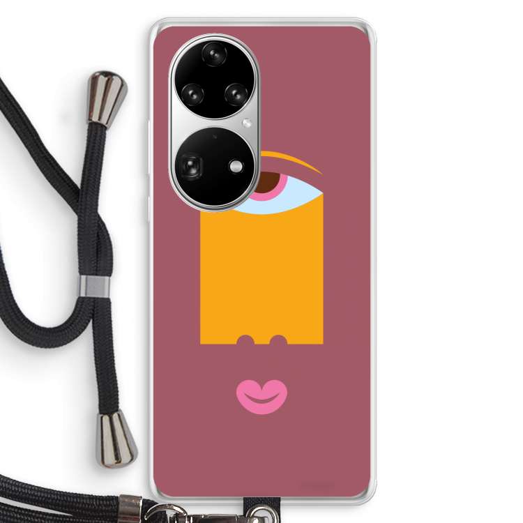 Mono V: Huawei P50 Pro Transparant Hoesje met koord