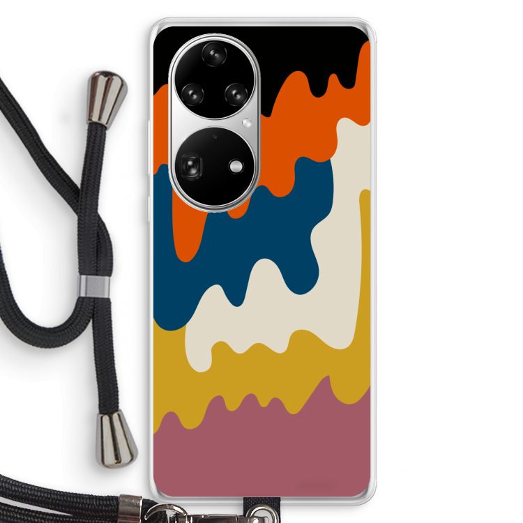Baar A: Huawei P50 Pro Transparant Hoesje met koord