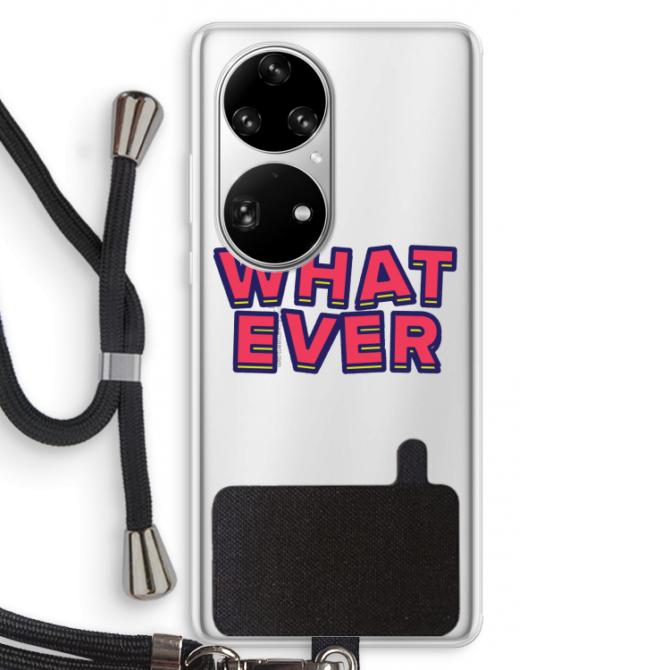 Whatever: Huawei P50 Pro Transparant Hoesje met koord