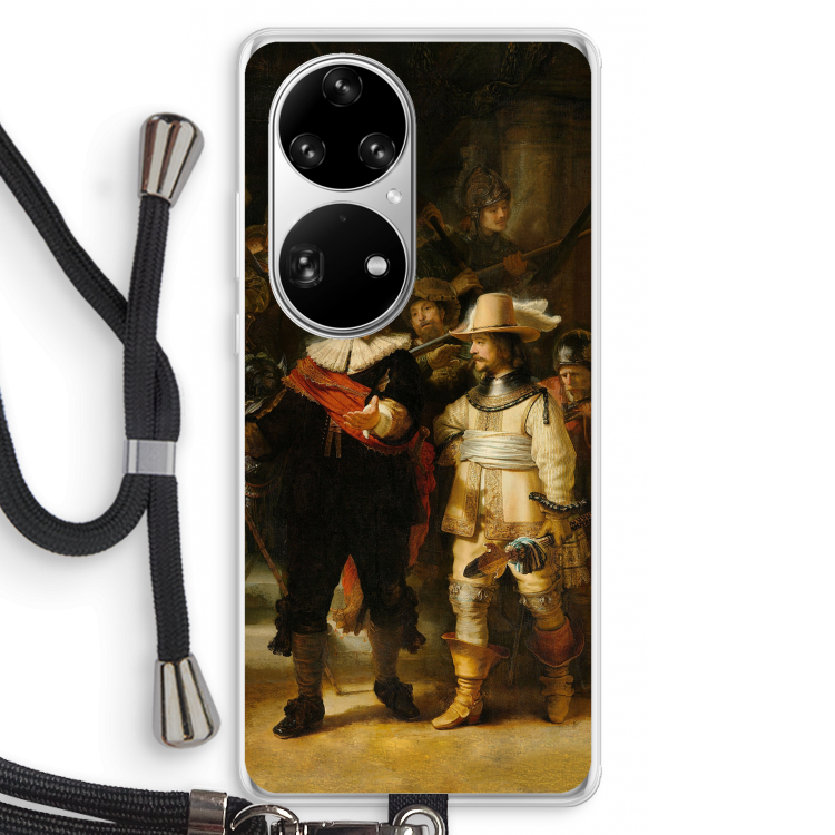 De Nachtwacht: Huawei P50 Pro Transparant Hoesje met koord