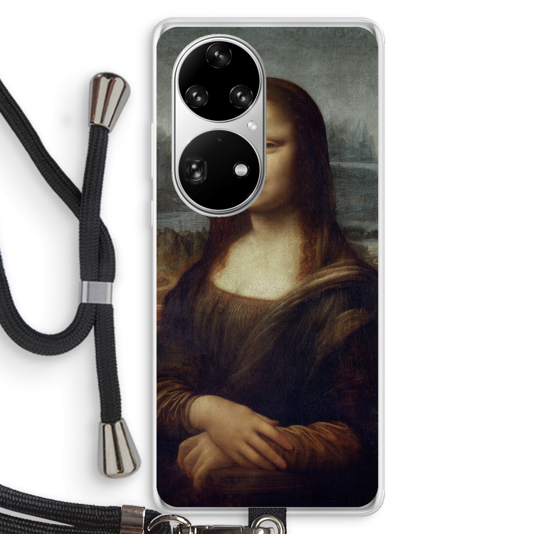 Mona Lisa: Huawei P50 Pro Transparant Hoesje met koord