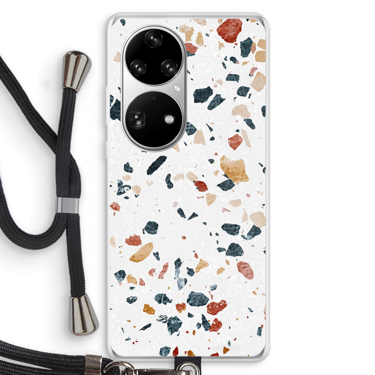 Terrazzo N°4: Huawei P50 Pro Transparant Hoesje met koord