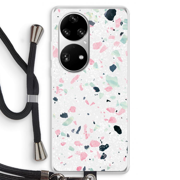 Terrazzo N°3: Huawei P50 Pro Transparant Hoesje met koord