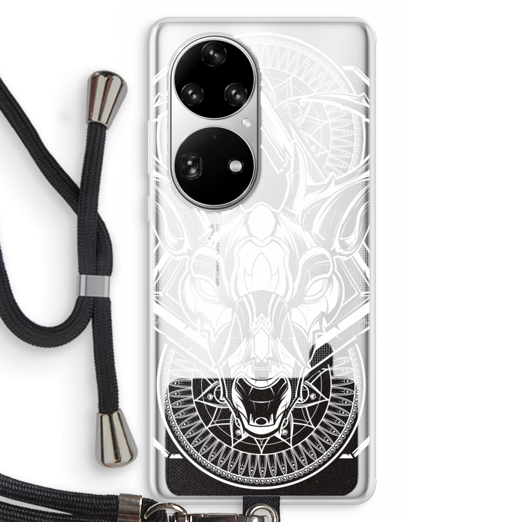 Oh Deer: Huawei P50 Pro Transparant Hoesje met koord