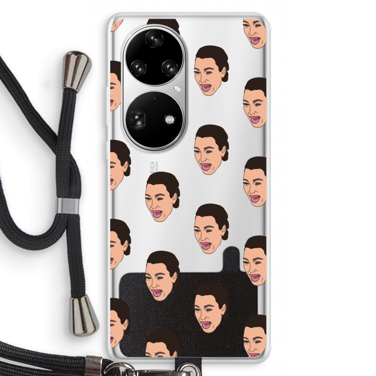 Ugly Cry Call: Huawei P50 Pro Transparant Hoesje met koord