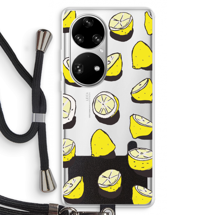 When Life Gives You Lemons...: Huawei P50 Pro Transparant Hoesje met koord