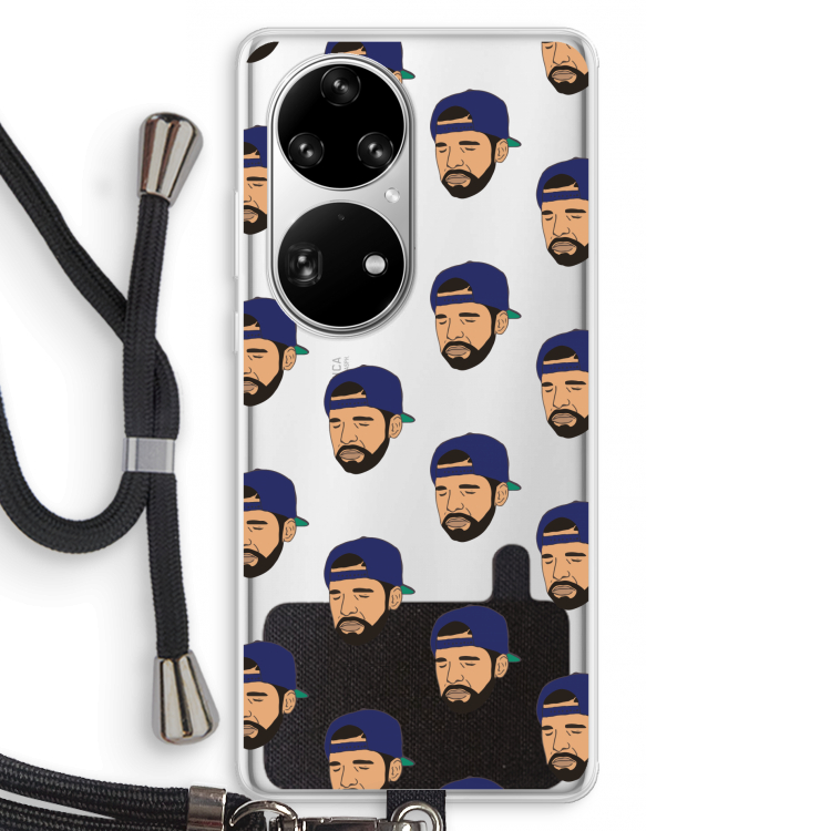 Drake Away: Huawei P50 Pro Transparant Hoesje met koord