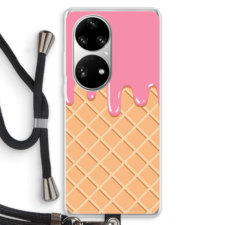Ice cream: Huawei P50 Pro Transparant Hoesje met koord