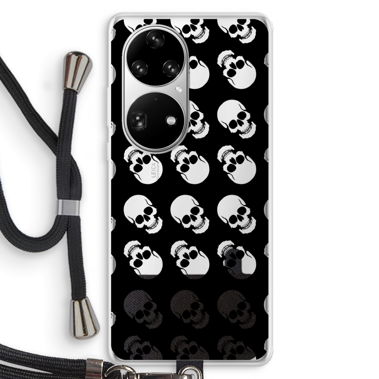 Musketon Skulls: Huawei P50 Pro Transparant Hoesje met koord