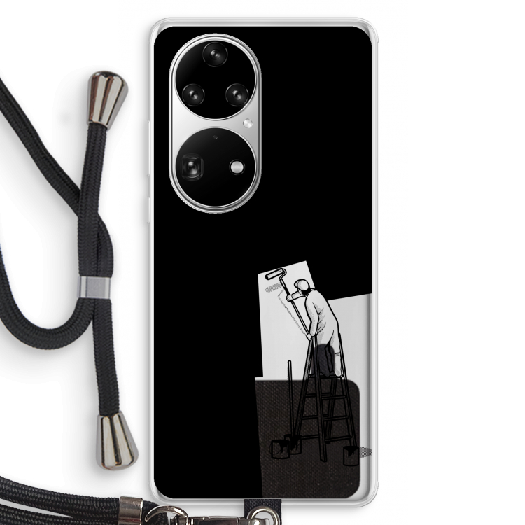 Musketon Painter: Huawei P50 Pro Transparant Hoesje met koord