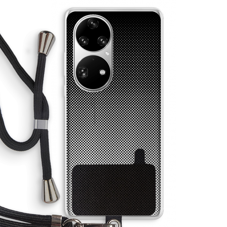 Musketon Halftone: Huawei P50 Pro Transparant Hoesje met koord