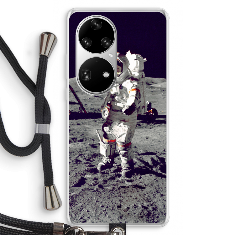 Spaceman: Huawei P50 Pro Transparant Hoesje met koord