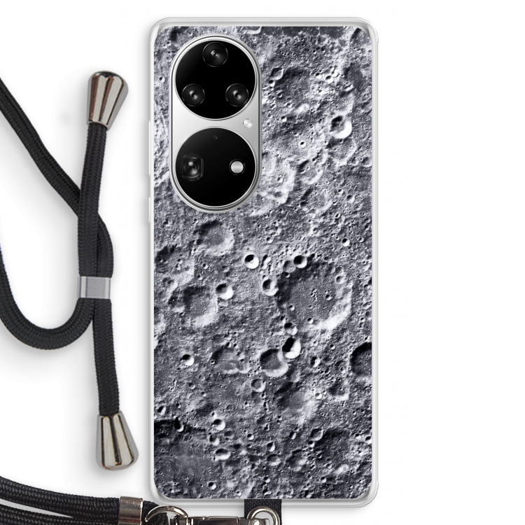 Maanlandschap: Huawei P50 Pro Transparant Hoesje met koord