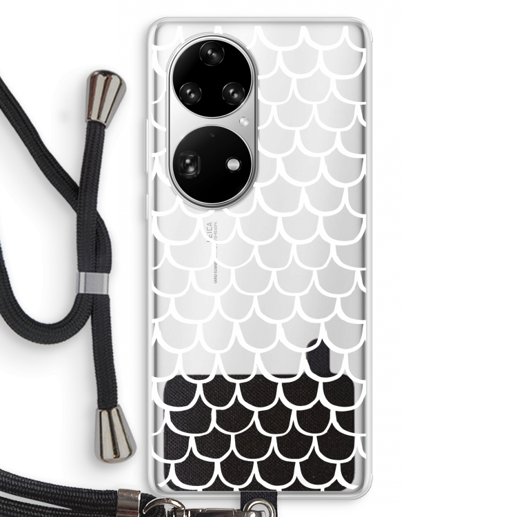 Dakpannetjes: Huawei P50 Pro Transparant Hoesje met koord