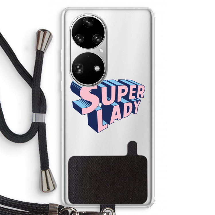 Superlady: Huawei P50 Pro Transparant Hoesje met koord