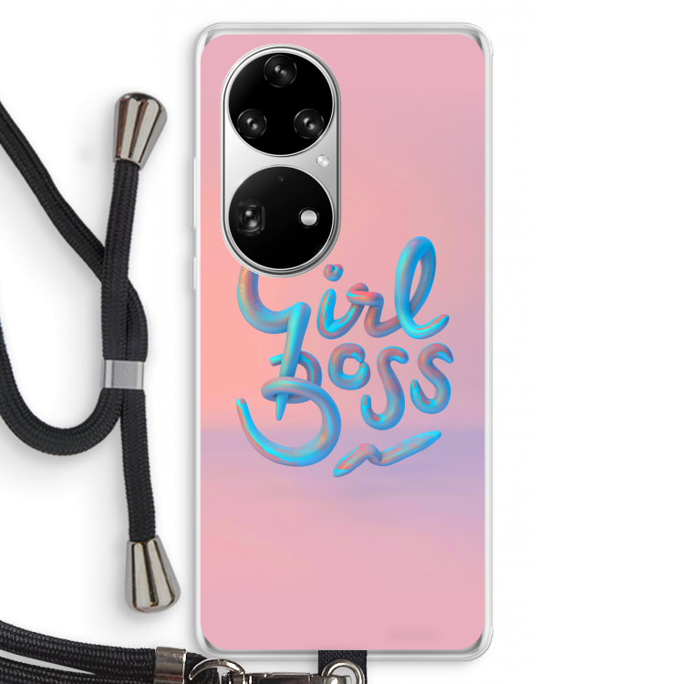 Girl boss: Huawei P50 Pro Transparant Hoesje met koord