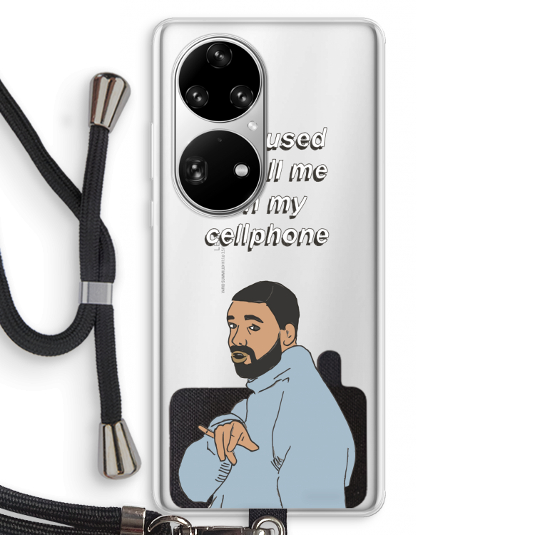 Hotline bling: Huawei P50 Pro Transparant Hoesje met koord