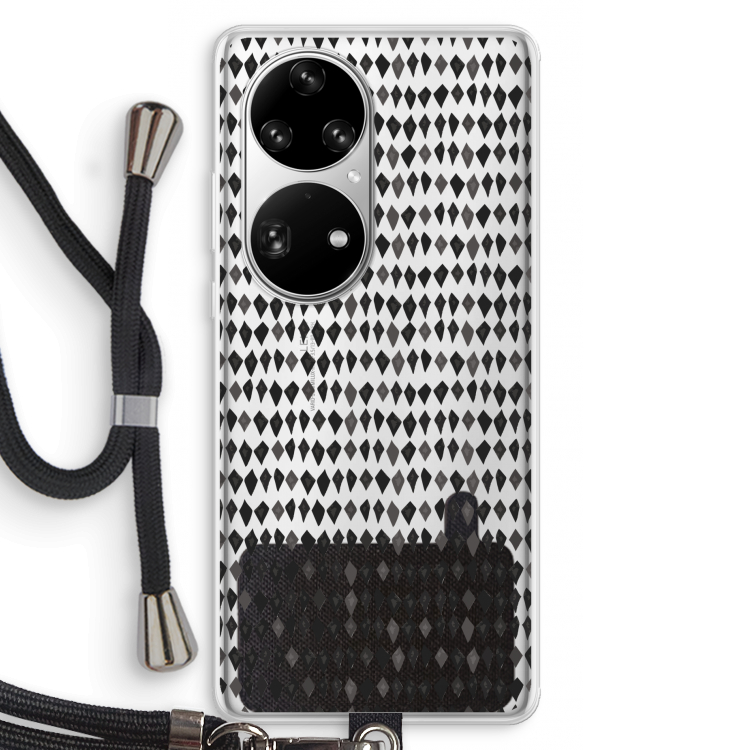 Crazy shapes: Huawei P50 Pro Transparant Hoesje met koord