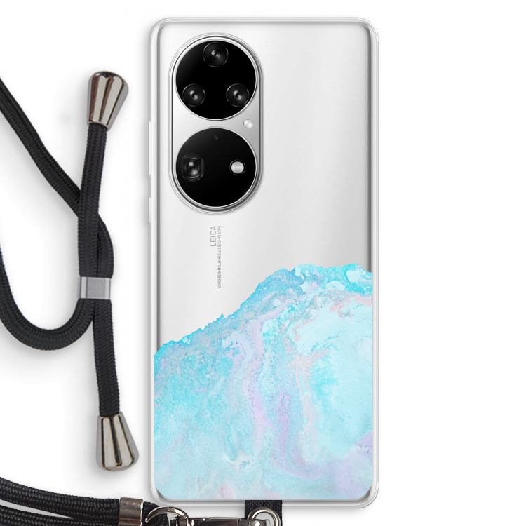 Fantasie pastel: Huawei P50 Pro Transparant Hoesje met koord