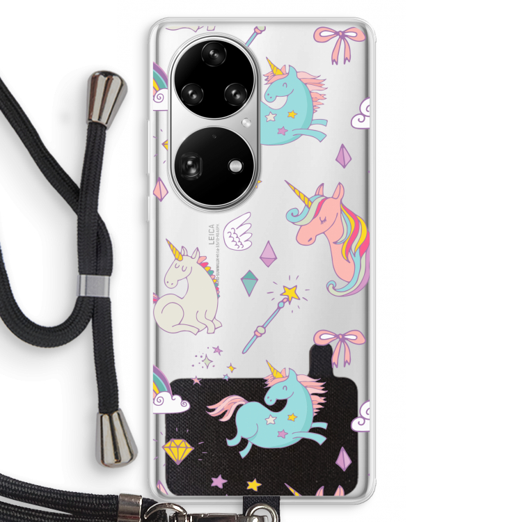 Fantasiewereld: Huawei P50 Pro Transparant Hoesje met koord