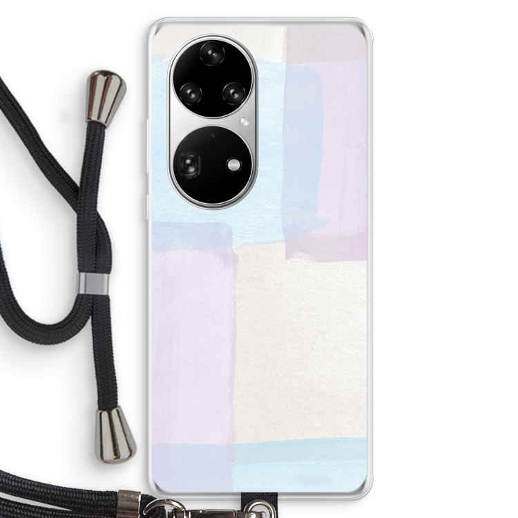 Square pastel: Huawei P50 Pro Transparant Hoesje met koord